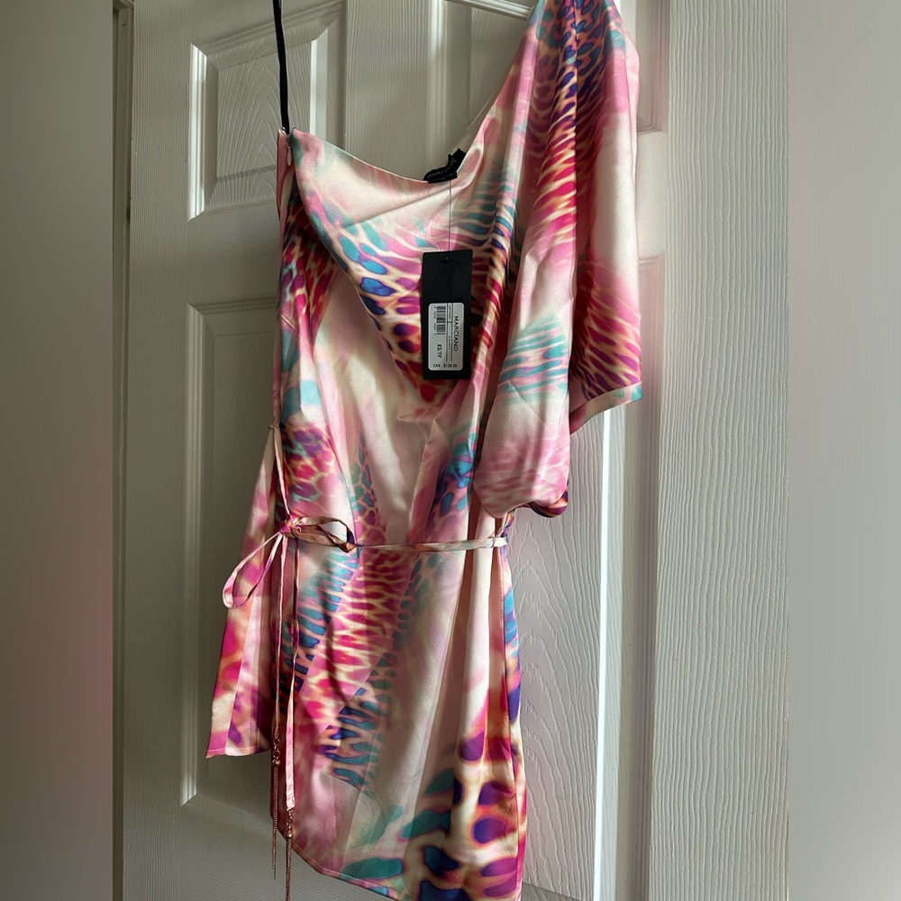 Marciano Dress - one shoulder in multi